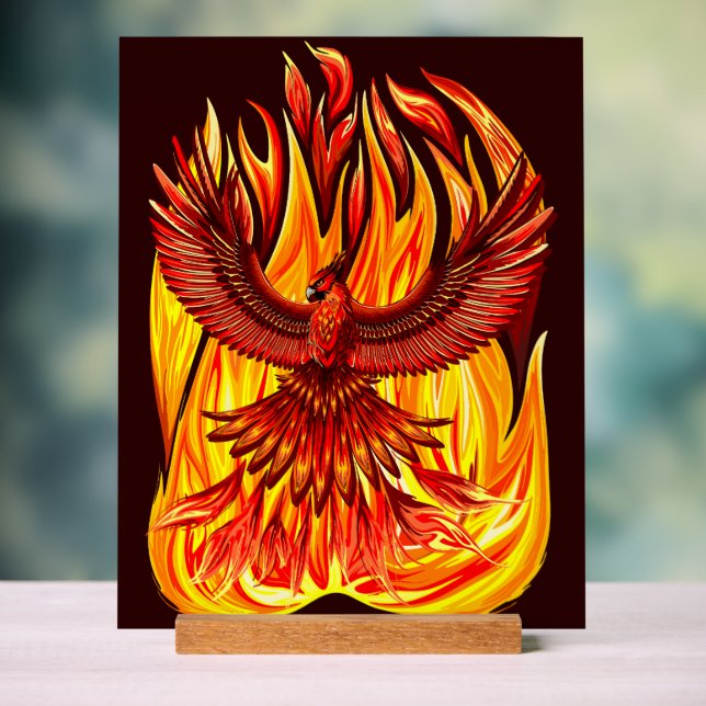 Phoenix mythological immortal Creature Acrylic Sign (Neutral)