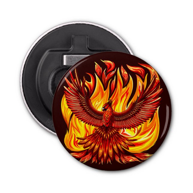 Phoenix mythological immortal Creature Bottle Opener (Front)