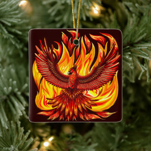 Phoenix mythological immortal Creature Ceramic Ornament