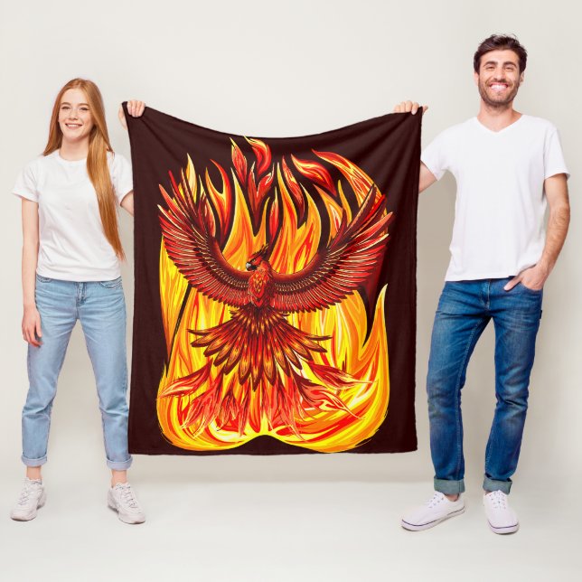 Phoenix mythological immortal Creature Fleece Blanket (In Situ)