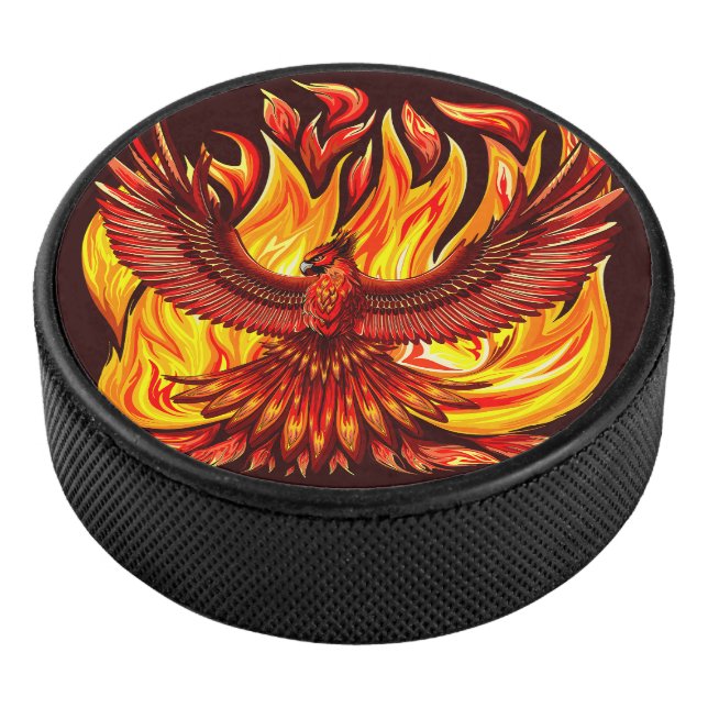 Phoenix mythological immortal Creature Hockey Puck (3/4)