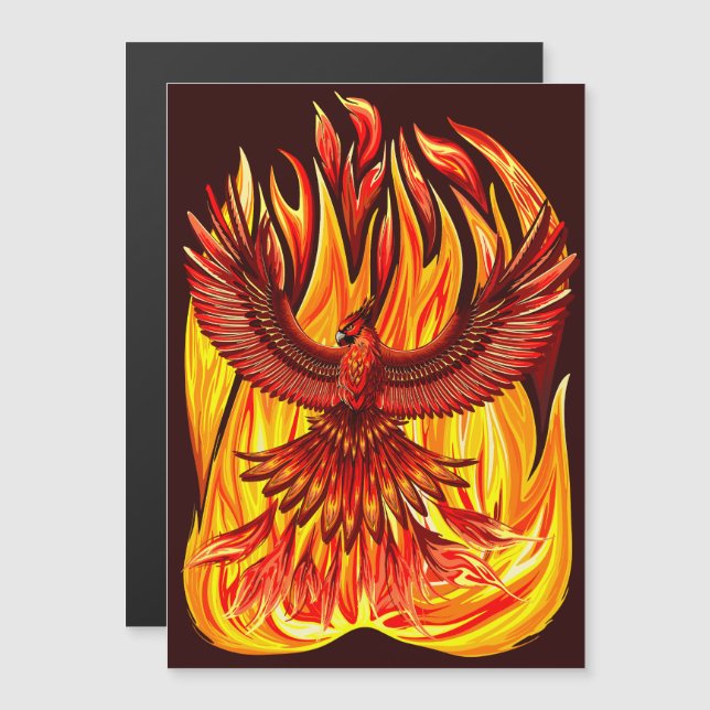 Phoenix mythological immortal Creature Magnetic Invitation (Front/Back)