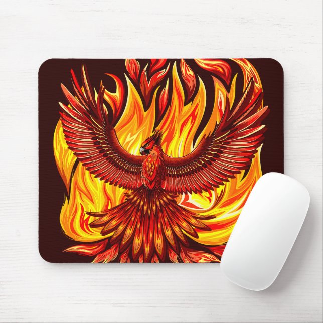 Phoenix mythological immortal Creature Mouse Pad (With Mouse)