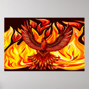 Phoenix mythological immortal Creature Poster