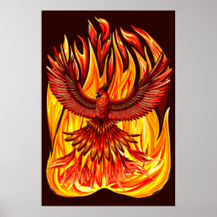 Phoenix mythological immortal Creature Poster