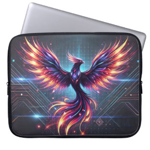 "Phoenix Neon Laptop Sleeve – Futuristic 15"