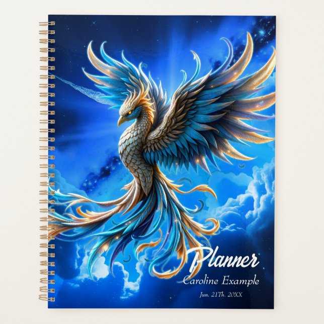 Phoenix of the Sapphire Dawn  Planner (Front)
