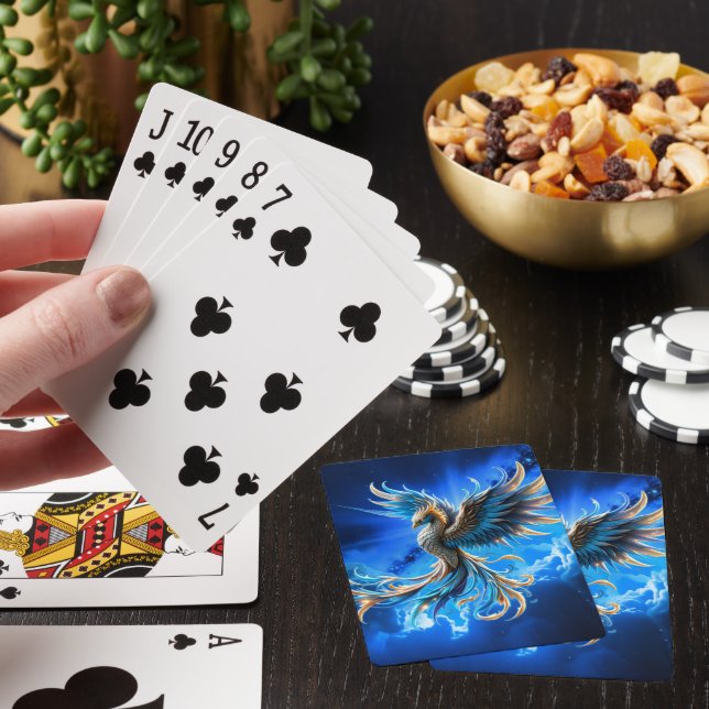 Phoenix of the Sapphire Dawn  Playing Cards (In Situ)