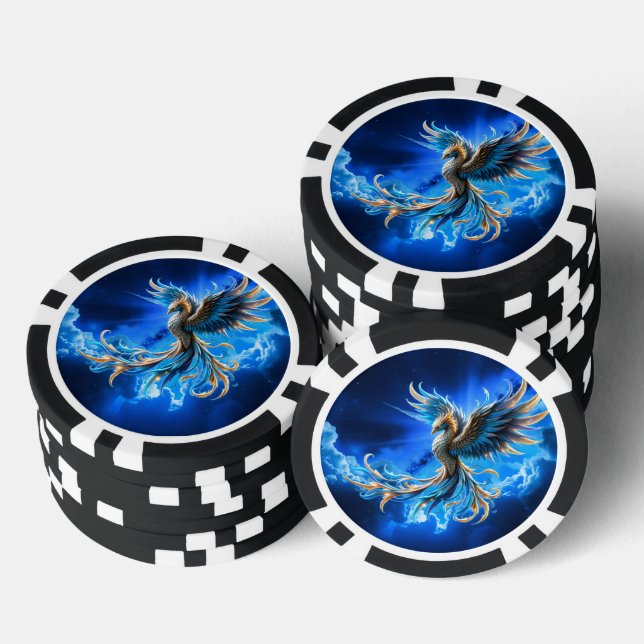 Phoenix of the Sapphire Dawn  Poker Chips (Stack)