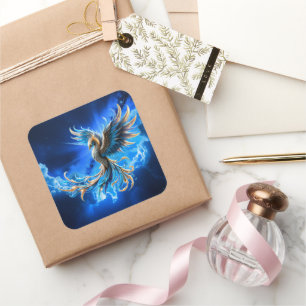 Phoenix of the Sapphire Dawn Square Sticker