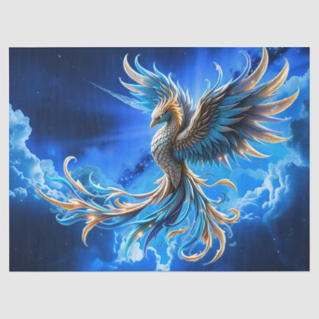 Phoenix of the Sapphire Dawn  Tissue Paper (Front)