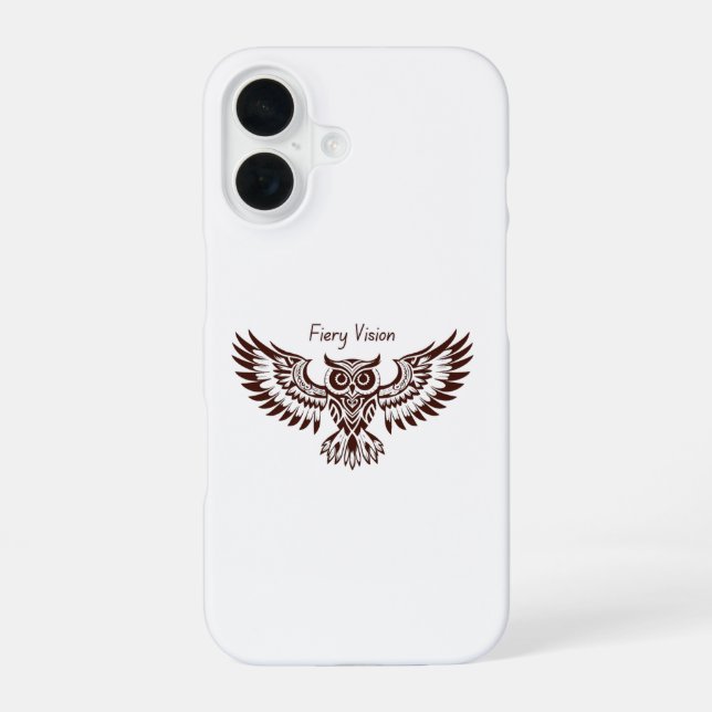 Phoenix Owl – Fiery Vision iPhone 16 Case (Back)