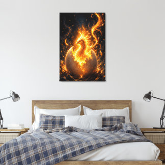 Phoenix Reborn from the Eternal Flame Canvas Print