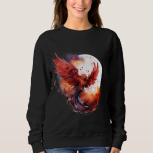 Phoenix Reborn Mythical Bird Fire Phoenix Bird Rej Sweatshirt