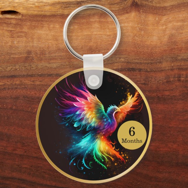 Phoenix Recovery Milestone Gift  Key Ring (Front)