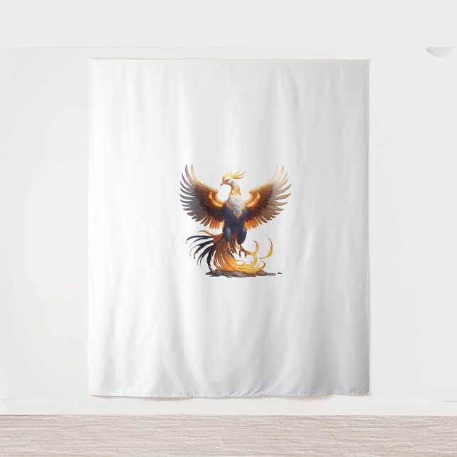 Phoenix Rise Hoodie 🔥 Mythical Fire Bird Sweatshi Tapestry (Front)