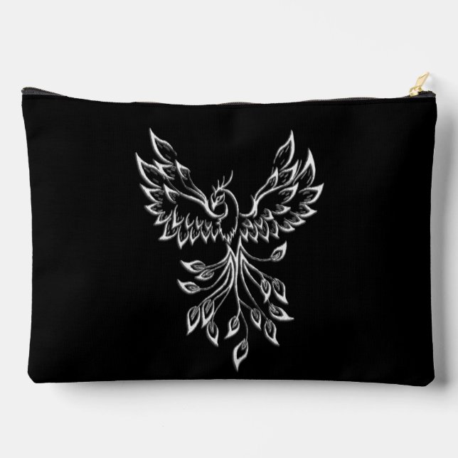 Phoenix Rises on Black Accessory Pouch (Back)