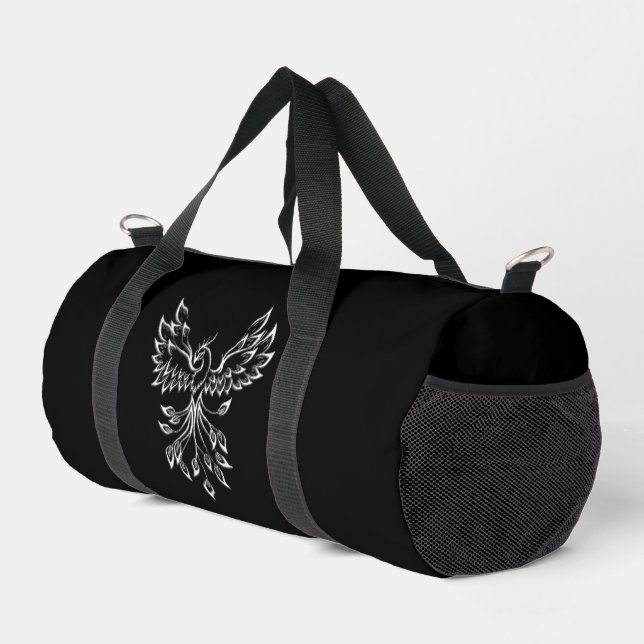 Phoenix Rises on Black Duffle Bag (Right Corner)