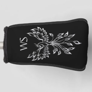 Phoenix Rises on Black Personal Golf Head Cover