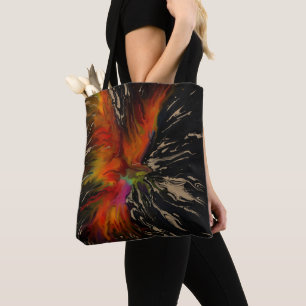 Phoenix Rising – Abstract Fire Explosion Art Tote Bag