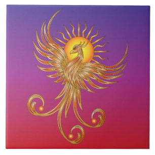 Phoenix Rising Ceramic Tile