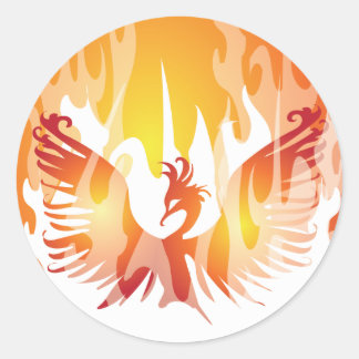 Phoenix Rising Classic Round Sticker