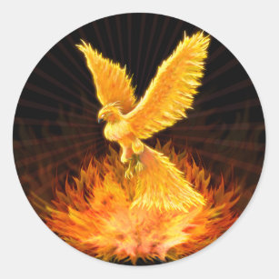 Phoenix Rising Classic Round Sticker