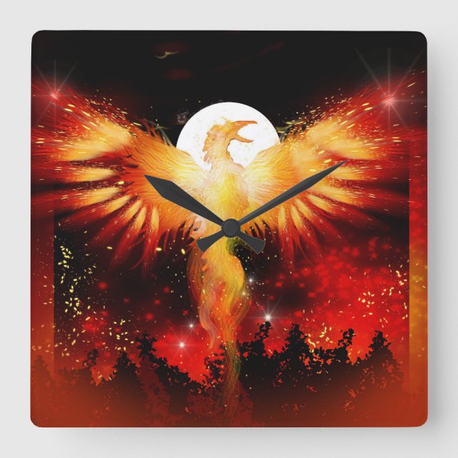 Phoenix Rising Clock (Front)
