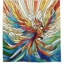 Phoenix Rising - colourful mosaic art