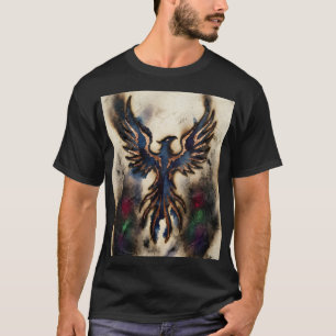 Phoenix Rising Dark Fire Fantasy Fine Art Print    T-Shirt