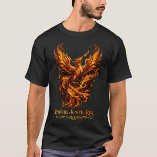 Phoenix Rising Endure Ignite Rise Fantasy Bird T-Shirt