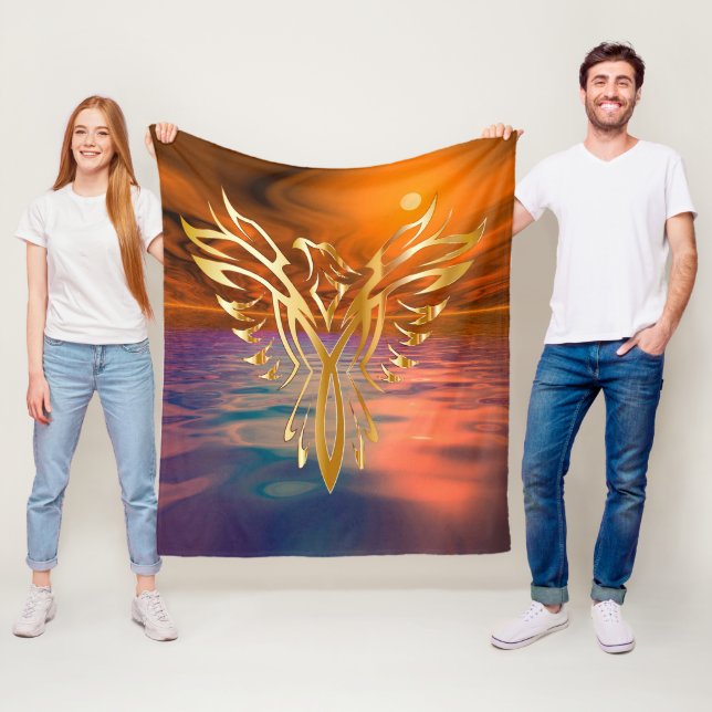 Phoenix Rising Fleece Blanket (In Situ)