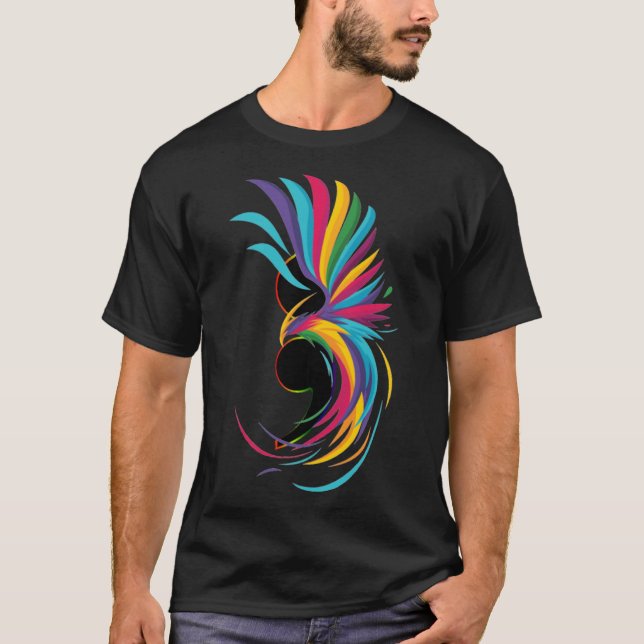 Phoenix Rising from a Semi Colon T-Shirt (Front)