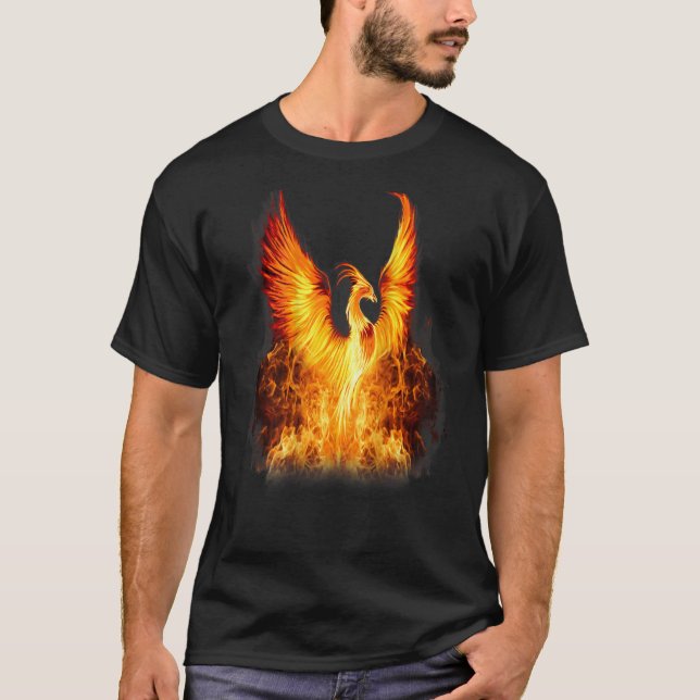 Phoenix Rising From Ashes Resurrection On The Back T-Shirt (Front)