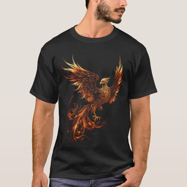 Phoenix Rising From Ashes Resurrection Rebirth New T-Shirt (Front)