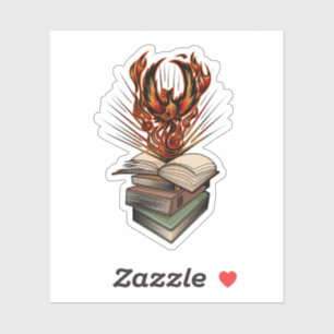 Phoenix Rising From Books Fire Fantasy Inspiration