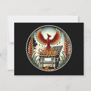 Phoenix Rising from the Dumpster Fire Ashes        Postcard
