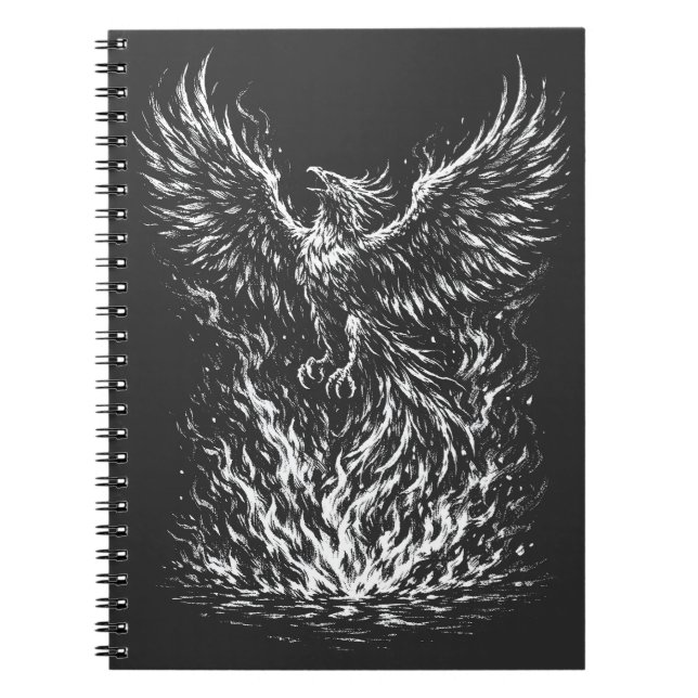 Phoenix Rising From the Flames by BurnsInHell Notebook (Front)