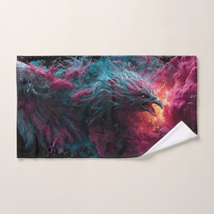 Phoenix Rising in an Explosion of Vivid Colors Hand Towel