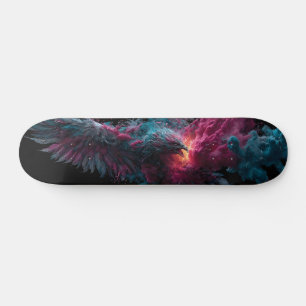 Phoenix Rising in an Explosion of Vivid Colours Skateboard