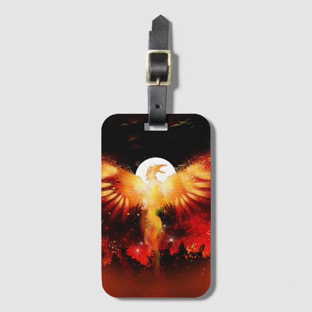 Phoenix Rising Luggage Tag (Front Vertical)