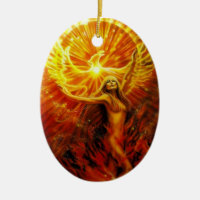 Phoenix Rising Ornament by Lisa Iris