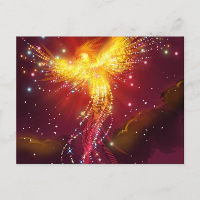 Phoenix Rising(purple) Postcard (Front)