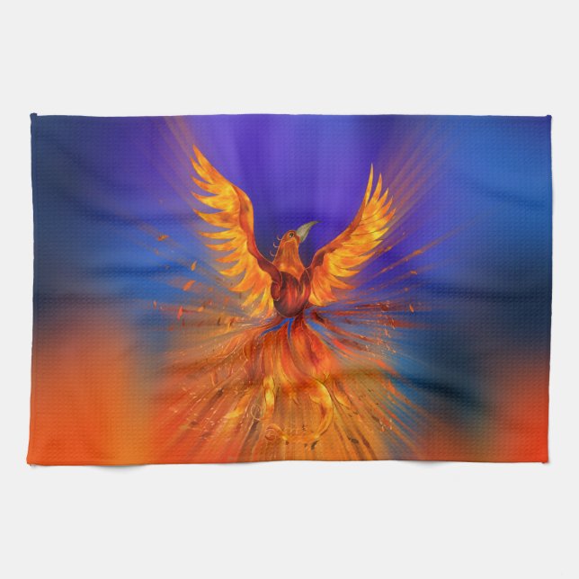 Phoenix Rising Tea Towel (Horizontal)