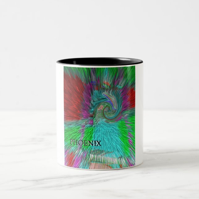 Phoenix Rising Two-Tone Coffee Mug (Center)