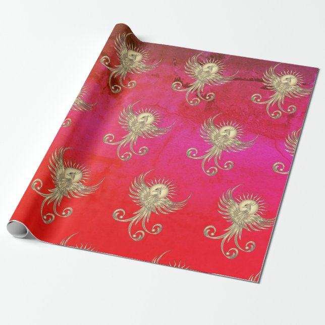 Phoenix Rising Wrapping Paper (Unrolled)