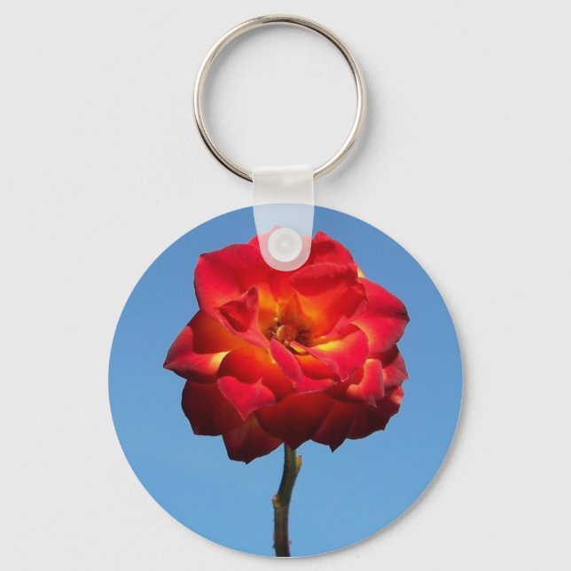 Phoenix Rose in the Sky-keychain Key Ring (Front)