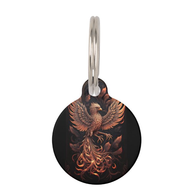 phoenix Round Pet Tag (Front)