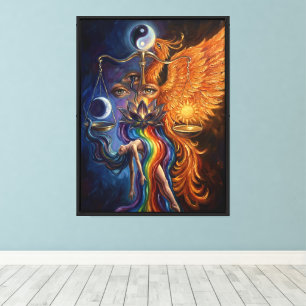 Phoenix Spiritual Framed Canvas Wall Art