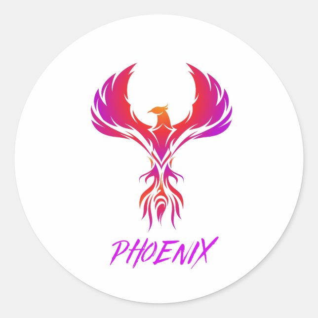 phoenix stikers design classic round sticker (Front)